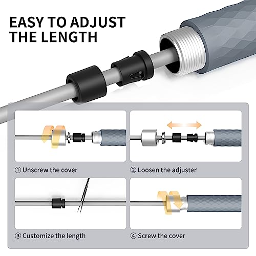 PROIRON Jump Rope Double Weighted Skipping Rope 360° Swivel Ball Bearings Tangle-Free Double Fat Burning with Aluminum Han...