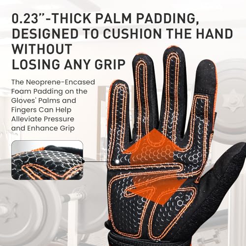 FINGER TEN Weightlifting Workout Gloves Full Half Finger with Wrist Strap Support, Padded Grip for Weight Lifting Gym Fitn...