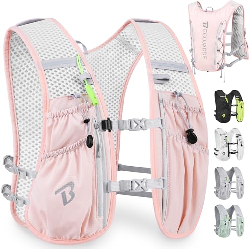 BECOJADDE Running Vest Hydration Backpack for Men Women, 5L Lightweight Running Backpack Hydration Pack for Marathon, Trai...