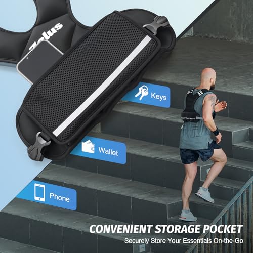 ZELUS Weighted Vest for Men and Women | 4-10lb/11-20lb/20-32lb Vest with 6 Ironsand Weights for Home Workouts | Adjustable...
