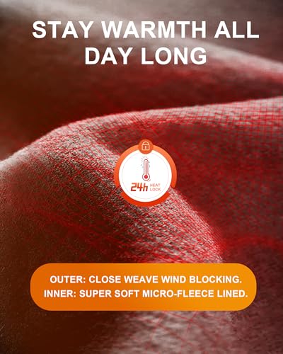 Roadbox Thermal Underwear Sets for Women, Long Johns Fleece Lined Top & Bottom, Warm Skiing Base Layer Cold Weather Winter