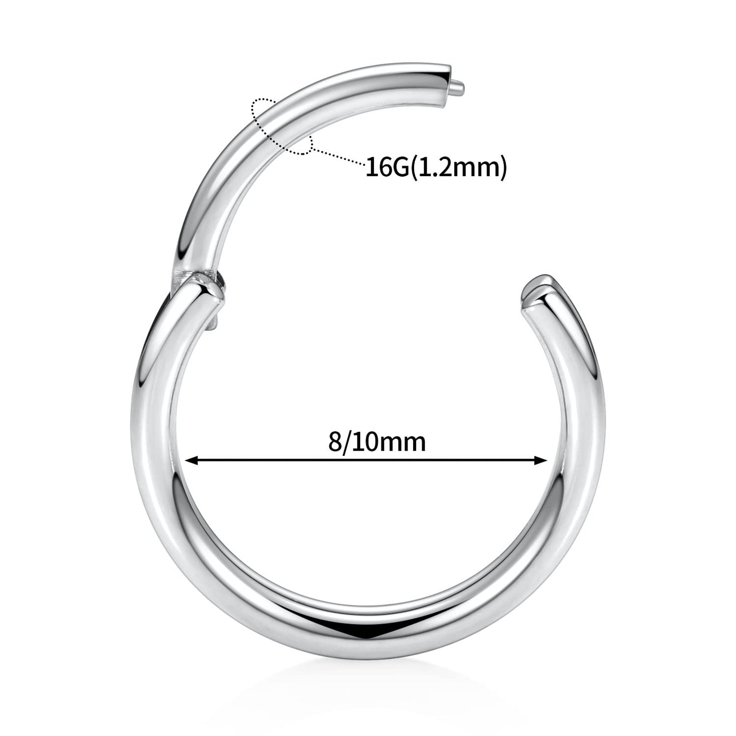 PEAKLINK Conch Piercing Jewelry Cartilage Hoop Earrings 16G Double Stacked Septum Jewelry Helix Earring Helix Piercing Surgical