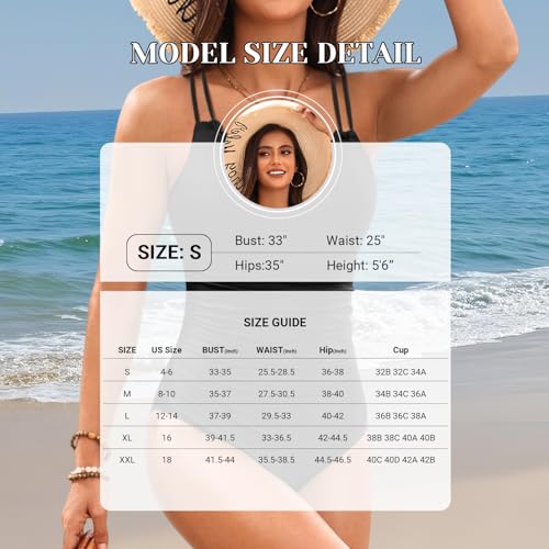 Daci Womens One Piece Swimsuit Tummy Control - Slimming Bathing Suit Scalloped Neck Full Coverage Swimwear 2025
