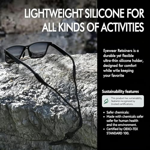 BANSTLE Glasses Strap - 3 Pcs Adjustable Eyewear String Lanyard Retainer - Eyeglasses Holder Strap for Men, Women and Kids