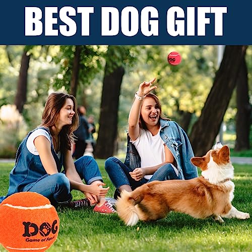 AMA SPORT Tennis Balls for Dogs 12 Pack 2.5" Red Dog Tennis Balls for Puppy Small Medium Dog Toys, Designed for Dogs Float...