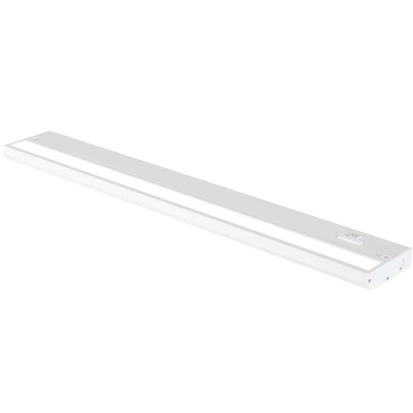 Led Under Cabinet Lighting Hardwired - Linkable Undercabinet Lights For Kitchen - 3Cct 24 Inch White Finish - Undercounter Dimmable Plug In Light Or Hard Wired - Under Counter Fixture Direct Wire