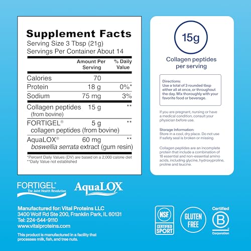 Vital Proteins® Active Complex, 20g Collagen Peptides, Improves Joint Comfort, Supports Movement & Mobility
