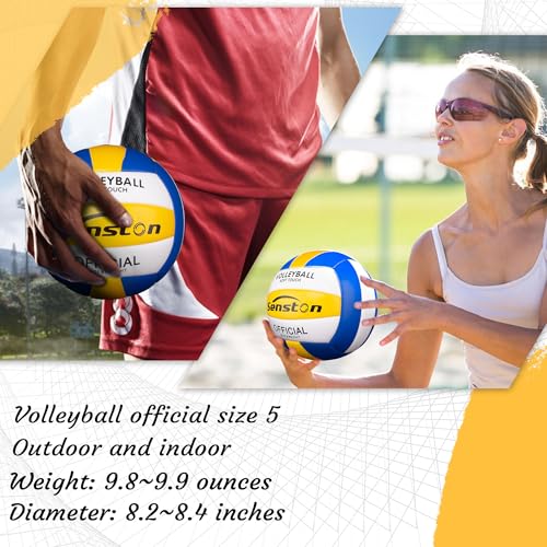 Senston Volleyball Official Size 5 - Waterproof Indoor/Outdoor Soft Volleyball for Kids Youth Adults,Beach Play, Game,Gym,...