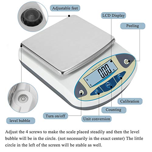 Bonvoisin Lab Scale 5000gx0.01g High Precision Electronic Analytical Balance 0.01g Accuracy Laboratory Precision Digital S...