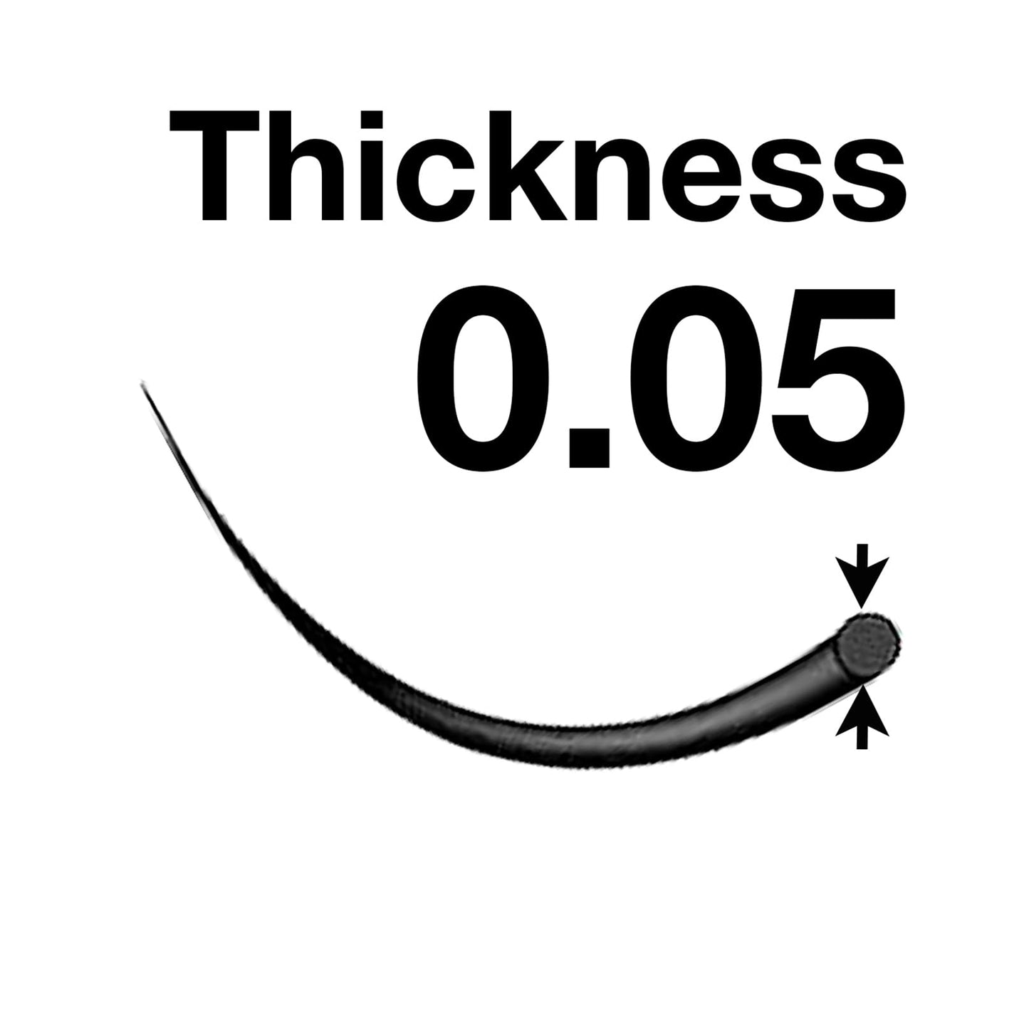 EMILYSTORES Lash Extensions 0.05mm Thickness J Curl 9mm Length Light-weight Volume Eyelashes For Eyelash Extensions(0.05,J,9mm)