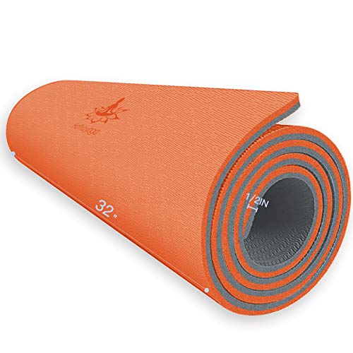 Hatha Yoga Extra Thick TPE Yoga Mat - 72"x 32" Thickness 1/2 Inch -Eco Friendly SGS Certified - With High Density Anti-Tea...