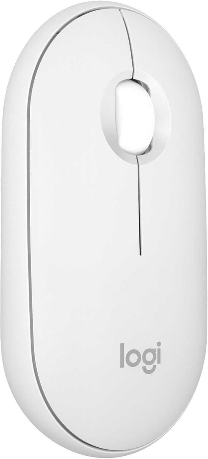 Logitech Pebble Mouse 2 M350s Slim Bluetooth Wireless Mouse, Portable, Lightweight, Customizable Button, Quiet Clicks, Eas...