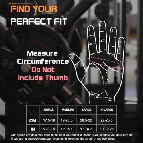 sunnex Workout Gloves for Women - Breathable Weight Lifting Gloves with Non-Slip Silicone Padding, Fingerless Gym Gloves f...