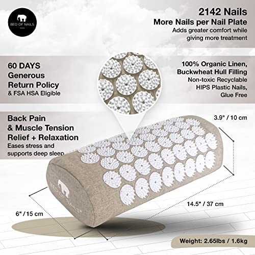 Bed of Nails The Comfortable ECO Acupressure Travel Mat and Pillow Acupressure Set - Premium Acupuncture Mat for Back Pain...