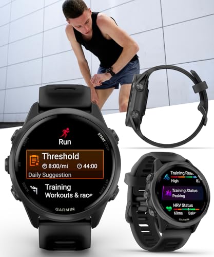 Garmin Forerunner 570 42mm Advanced GPS Running & Triathlon Smartwatch AMOLED Display Training & Recovery Features Slate G...