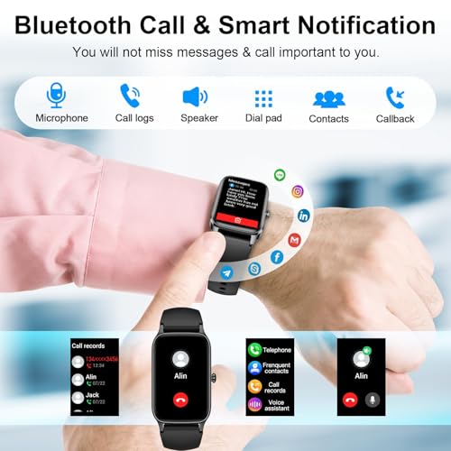Smart Watch for Men Women(Answer/Make Call), 2025 Fitness Activity Tracker 1.57” Smartwatch with Heart Rate/Sleep Monitor/...
