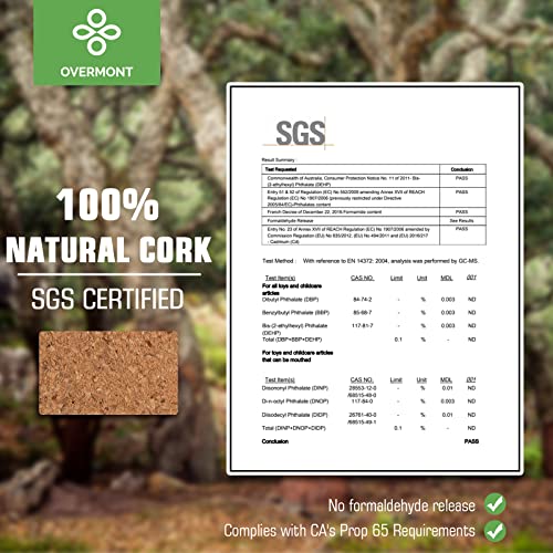 Overmont Cork Yoga Blocks 2 pack with 8ft Strap Natural Cork Bricks- High Density & Eco Friendly Yoga Accessories for Wome...