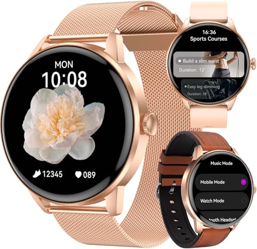 KPEP Fitness Watches for Women Men with 3 Bands, 1.43" AMOLED Screen Smartwatches Make & Answer Calls, SpO2 Heart Rate Mon...