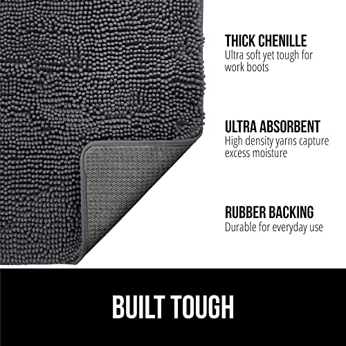 GORILLA GRIP SOAKSTOPPER Dog Door Mat, 36x24 Machine Washable Rug Absorbent Doormat Captures Moisture Mud Dirt, Quick Dry ...
