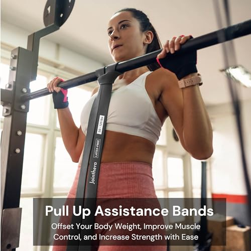 JOINTHERA Premium Latex Free Resistance Bands for Working Out - Set of 5 + Carrying Bag | Non Latex Pull Up Loop Workout B...