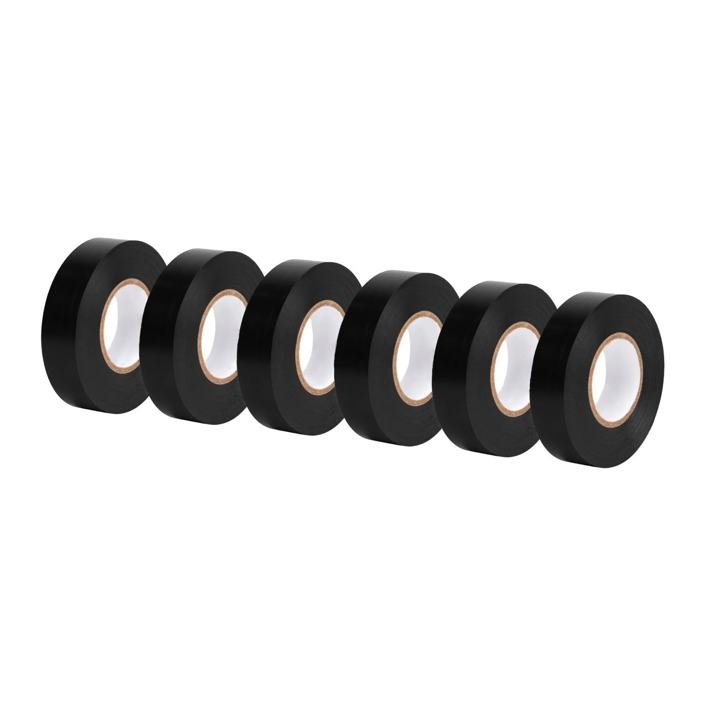 Amazon Basics Electrical Adhesive Tape, for Home DIY, Repairs, Electrical, Automotive and Equipment, 6-Pack, 3/4-inch by 60-feet, Black