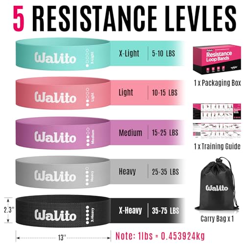 Fabric Resistance Bands for Working Out - Booty Bands for Legs -Glutes Training for Women and Men - Exercise Bands for Squ...