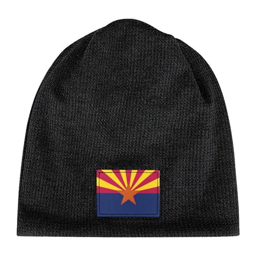 Arizona State Flag Print Lightweight Waffle Pullover Hat Men Women Winter Headwear Outdoor Camping Travel