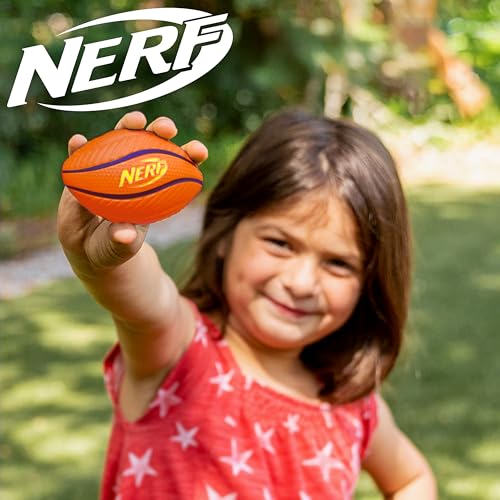 NERF Micro Foam Sports Ball Set - Kids Foam Micro Football, Soccer Ball + Basketball Set Soft Stress Relief Mini Foam Spor...