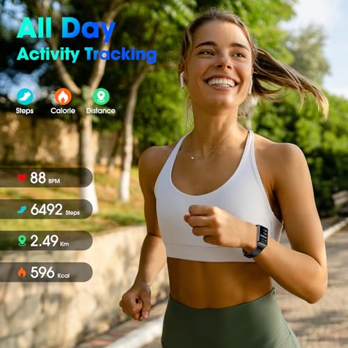 Long Battery Pedometer Watch 14 Days Battery Life, Slim Design No App/Phone Required Fitness Tracker, 50 Meters Waterproof...