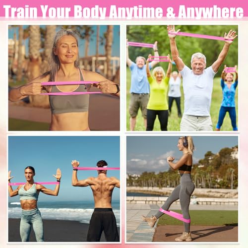 DEEKIN 20 Pcs Resistance Bands Resistance Loop Exercise Bands Exercise Equipment Elastic Drag Ring for Women and Men Home ...