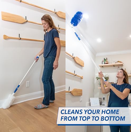 Unger Steel Telescopic Pole, Extend from 2’ to 4’, High Access Extendable Telescoping Poles for Home Cleaning, Clean and D...