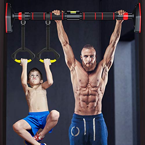 WXYZ Pull-Up Bar Steel Horizontal Bar, Without Screw Installation Pull Up Bar, Upper Body Exercise Bar with Lock, 70-96cm,...