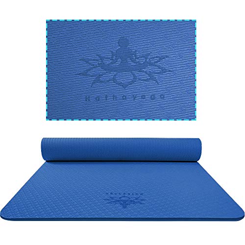 Hatha Yoga Extra Thick TPE Yoga Mat - 72"x 32" Thickness 1/2 Inch -Eco Friendly SGS Certified - With High Density Anti-Tea...