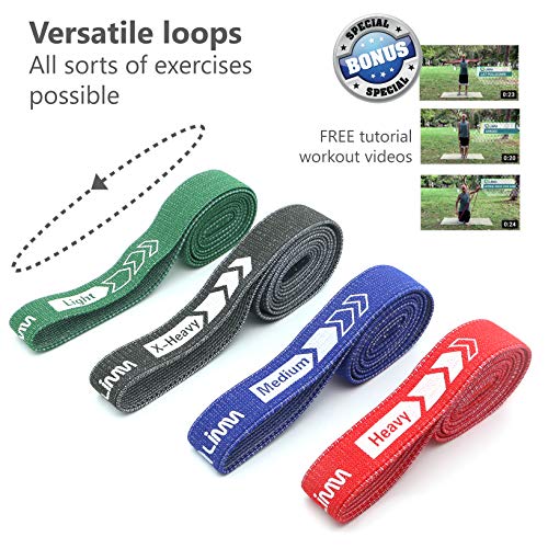 Fittest Pro by Limm Resistance Bands for Legs and Butt, Fabric Exercise Loop Bands Yoga, Pilates, Rehab, Fitness and Home ...