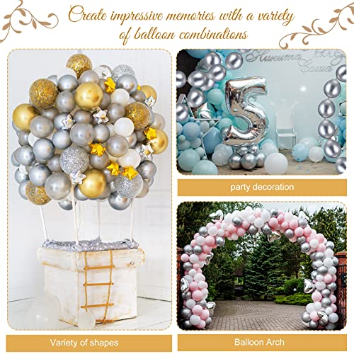 Meanplan 100 Pcs Link Balloon Quick Linking Latex Connected Balloons Linkable for Halloween Thanksgiving Day Carnival Wedd...