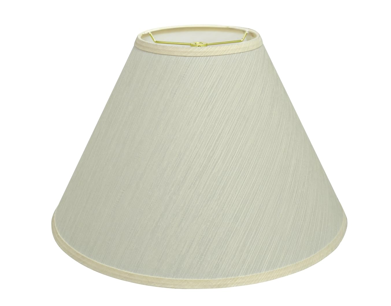 Aspen Creative Lamp Shade, Transitional Hardback Empire, Gauze Textured Fabric, 18in Wide, Eggshell, Model 32771A