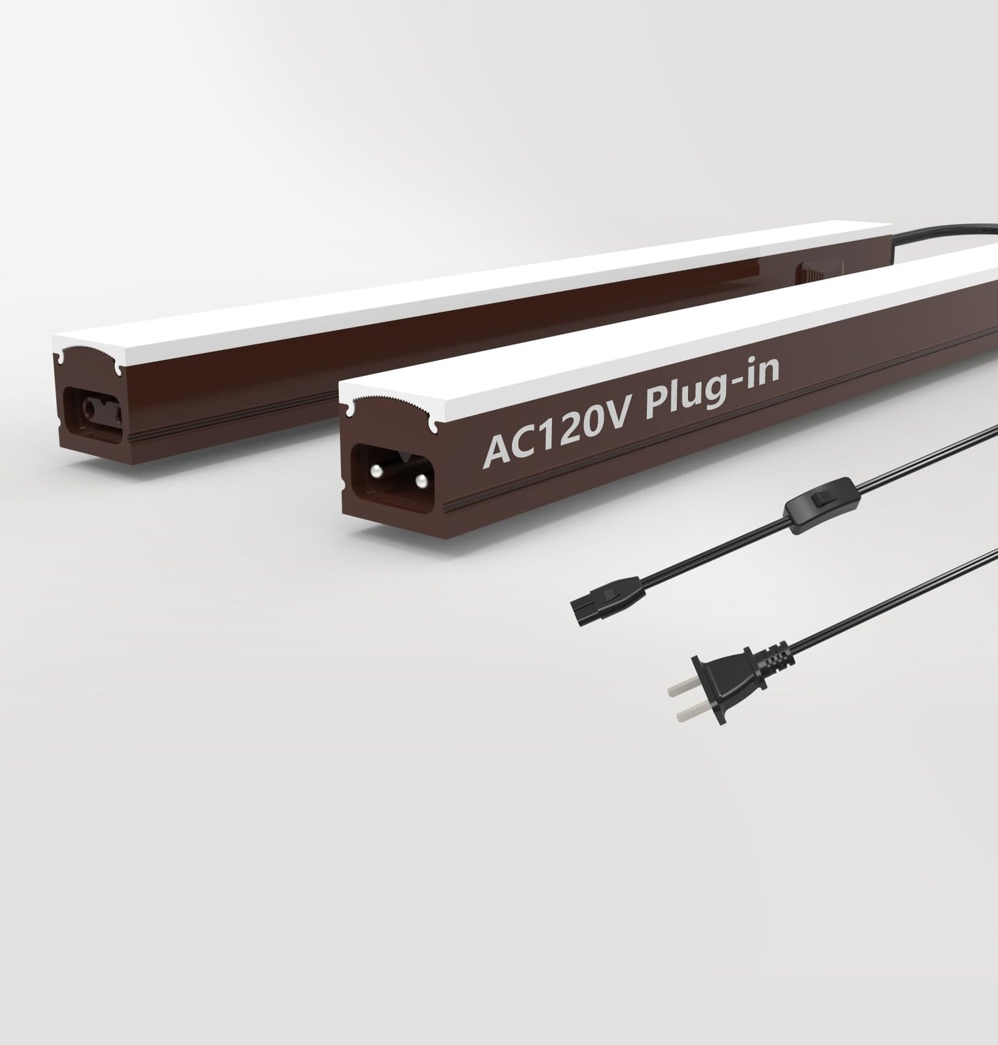 Leetdud Under Cabinet Lighting Plug In  12 Inch 2 Pcs  Linkable Ac120V 3Cct 3000K/4000K/5000K Ultra Slim  Led Under Cabinet Lights For Counter Light  Kitchen  Shelf  Sink  Workshop  Desk  Bronze
