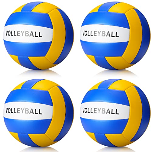 Jerify 4 Pcs Official Size 5 Volleyball Waterproof Indoor Outdoor Volleyball Soft Training Volley Ball for Beginner Adult ...