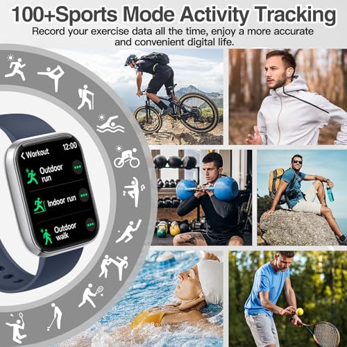 Smart Watch for Women Men with Bluetooth Call, Alexa Built-in Smartwatch, 1.83"DIY Dial Fitness Watch with Sleep Heart Rat...