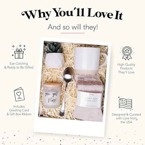 lovebug Get Well Soon Gift Basket for Women – After Surgery Gifts, Feel Better Care Package with Blanket, Candle, Socks, M...