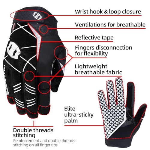Seibertron Pro 3.0 Elite Ultra-Stick Sports Receiver Glove Football Gloves Youth and Adult