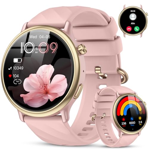 Smart Watch for Women Fitness Tracker: Waterproof Running Digital Mens Watches Make Answer Call Smartwatch for Android Pho...