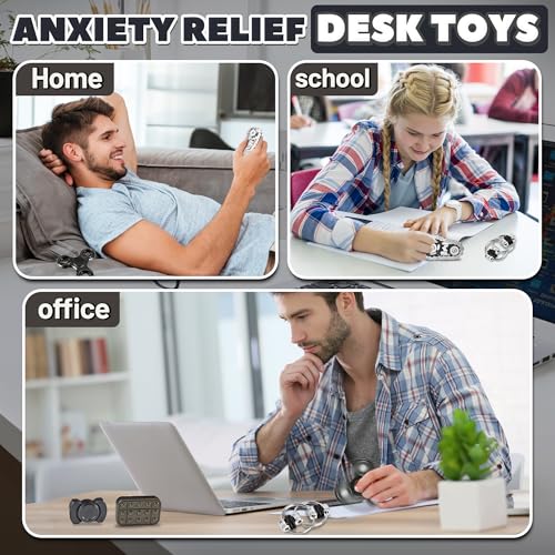 Valentines Day Gifts for Him 5 Pcs Fidget Toys Adults & Teen Metal Fidgets Spinner Magnetic Slider Cool Gadgets Office Des...