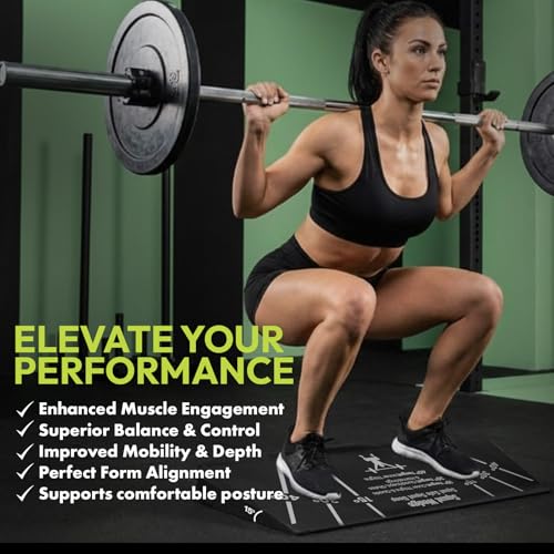 Squat Wedge Block – Non-Slip EVA Material Slant Board with 15°/30°/40° Angle Markings, 15° Heel-Elevated Incline Squat Wed...