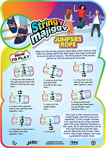 2CHILL Chinese Jump Rope (Pack) Elastic Skipping Rope Game for Kids & Adults | Colorful Stretchy Jump Rope for Kids, Girls...