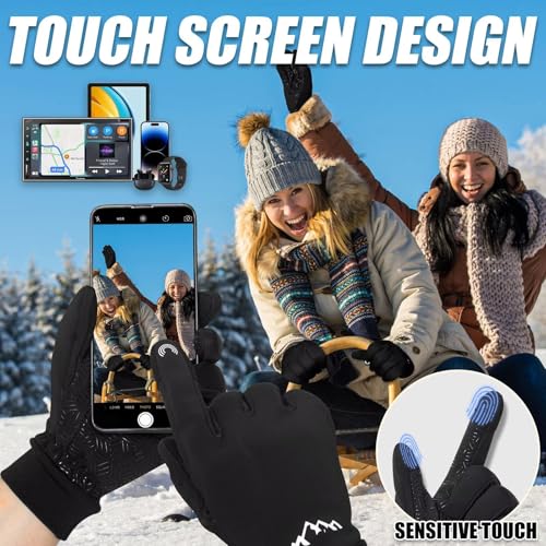 RIGWARL Winter Gloves Men Women Warm Gloves for Cold Weather Touch Screen Windproof Glove for Running Driving Cycling Hiki...