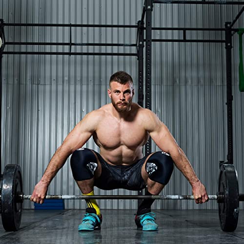 Knee Sleeves (1 Pair), 7mm Neoprene Compression Knee Braces, Great Support for Cross Training, Weightlifting, Powerliftin...