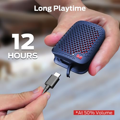 Monster Blaster Micro Wearable Bluetooth Speaker, Clip-On Wireless Small Portable Speaker with Built-in Mic (Non-Magneti...