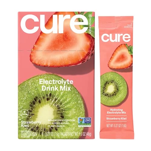Cure Hydration Plant-Based Electrolyte Drink Mix | No Added Sugar | Dehydration Relief | Coconut Water Powder | FSA-HSA El...