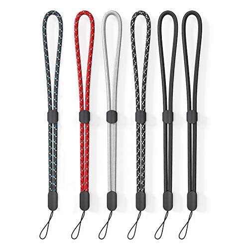 Avorast Hand Wrist Strap Lanyard, 6 Pack Adjustable Colorful Nylon Hand Wrist Straps for GoPro, Camera, Keys, Keychain, Ph...